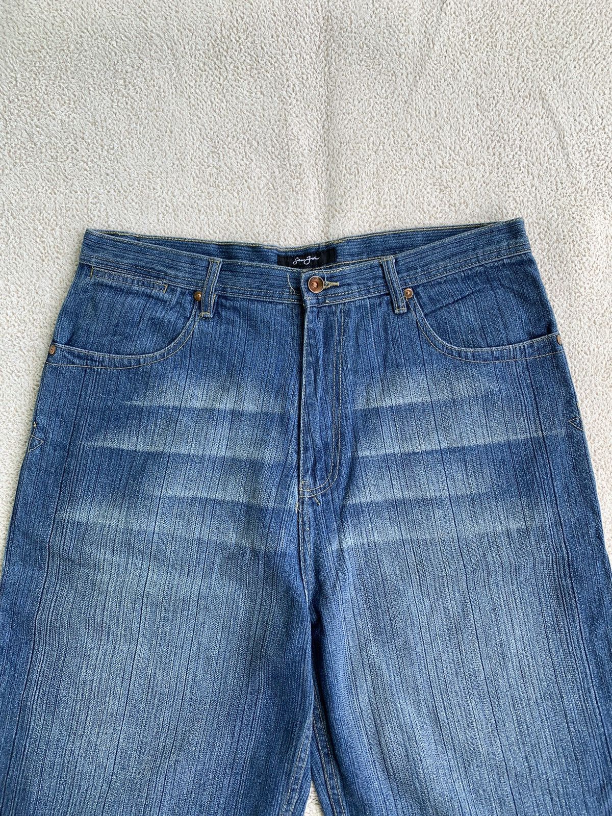 Japanese Brand × Vintage vtg y2k sean jhon denim baggy short pants Size US 34 / EU 50 - 4 Thumbnail