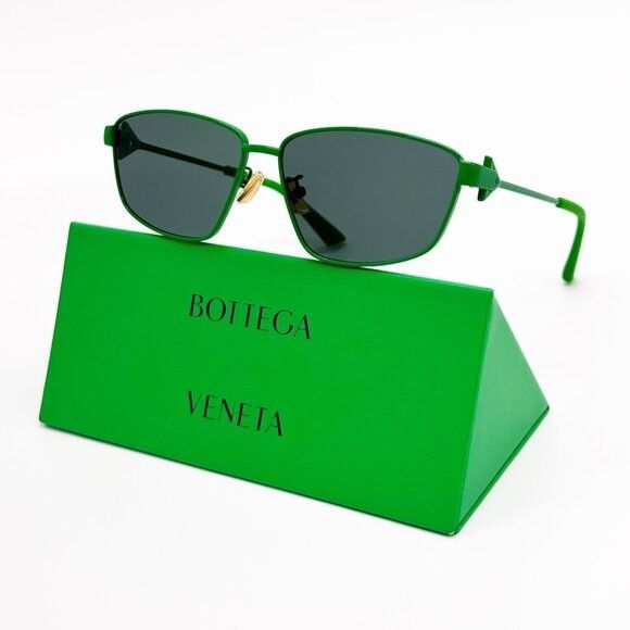Bottega Veneta NEW BOTTEGA VENETA SUNGLASSES BV1185S 004 AVIATOR GREEN WOME Size ONE SIZE - 1 Thumbnail