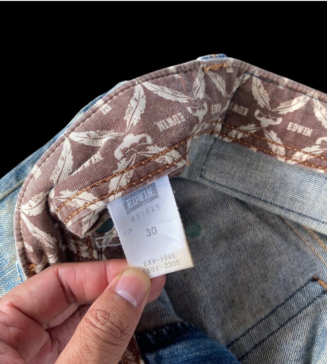 Edwin FLARED VINTAGE EDWIN JAPAN BULLS BOOTCUT DISTRESSED DENIM Size US 30 / EU 46 - 11 Thumbnail