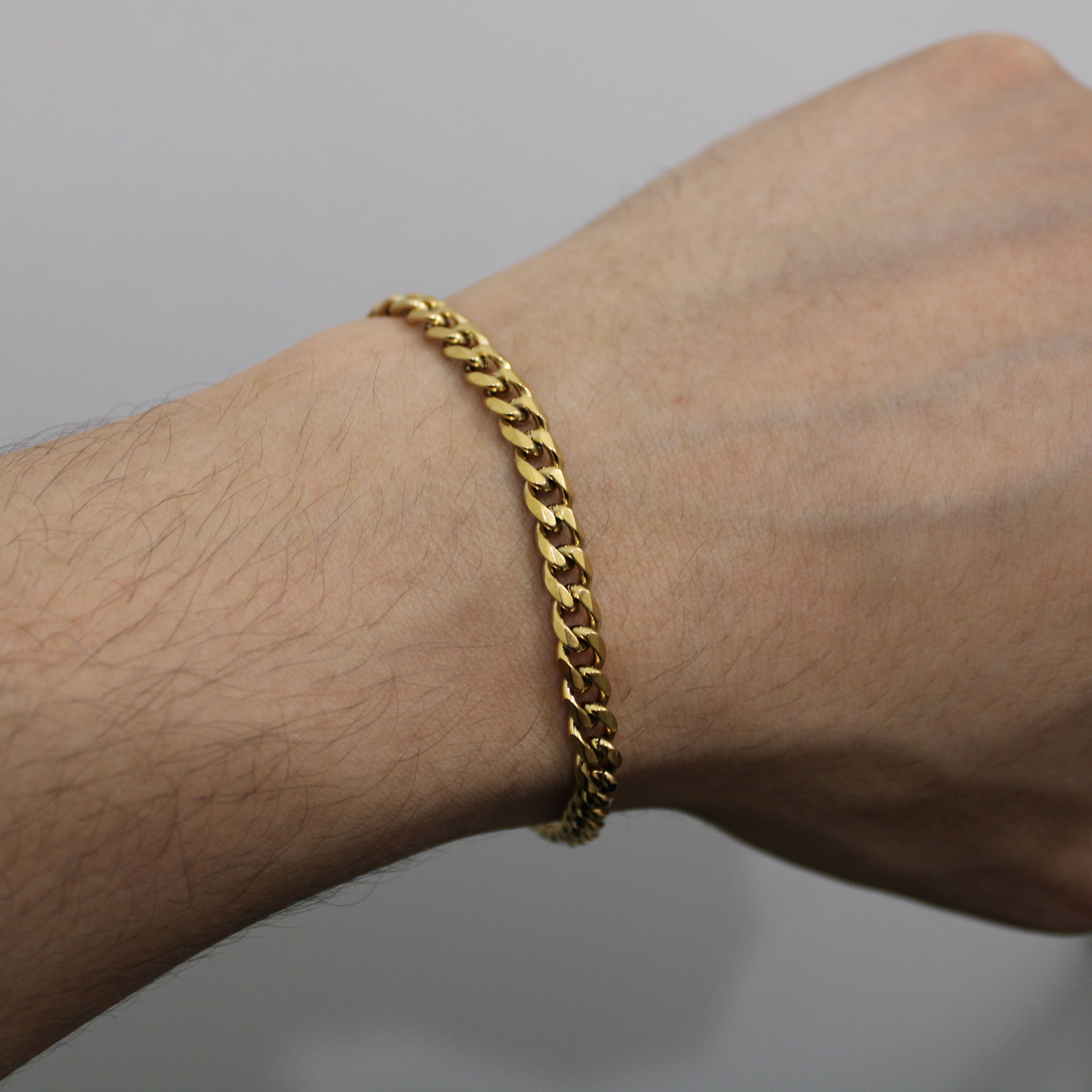 Jewelry Gold Cuban Link Chain & Bracelet Set Size ONE SIZE - 4 Thumbnail