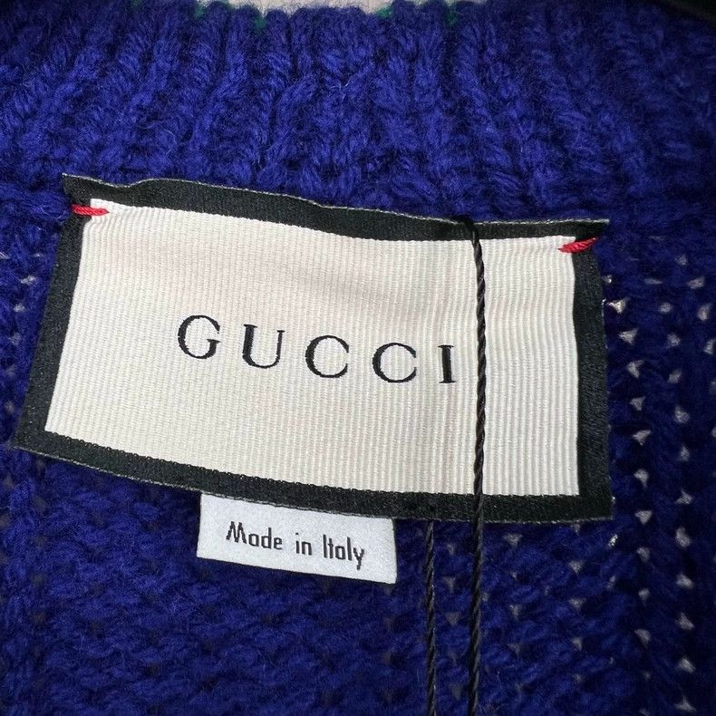 Gucci Gucci Embroidered letter rhinestone knitted cardigan 2504-N Size US S / EU 44-46 / 1 - 7 Thumbnail