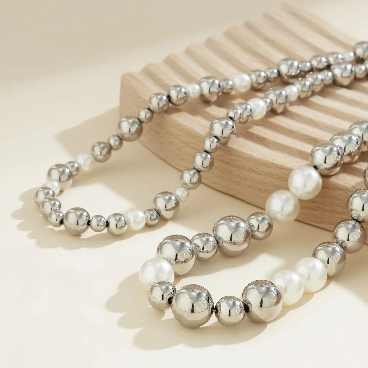 Japanese Brand × Vintage Boho Sweet Imitation Pearl Necklace Size ONE SIZE - 4 Thumbnail
