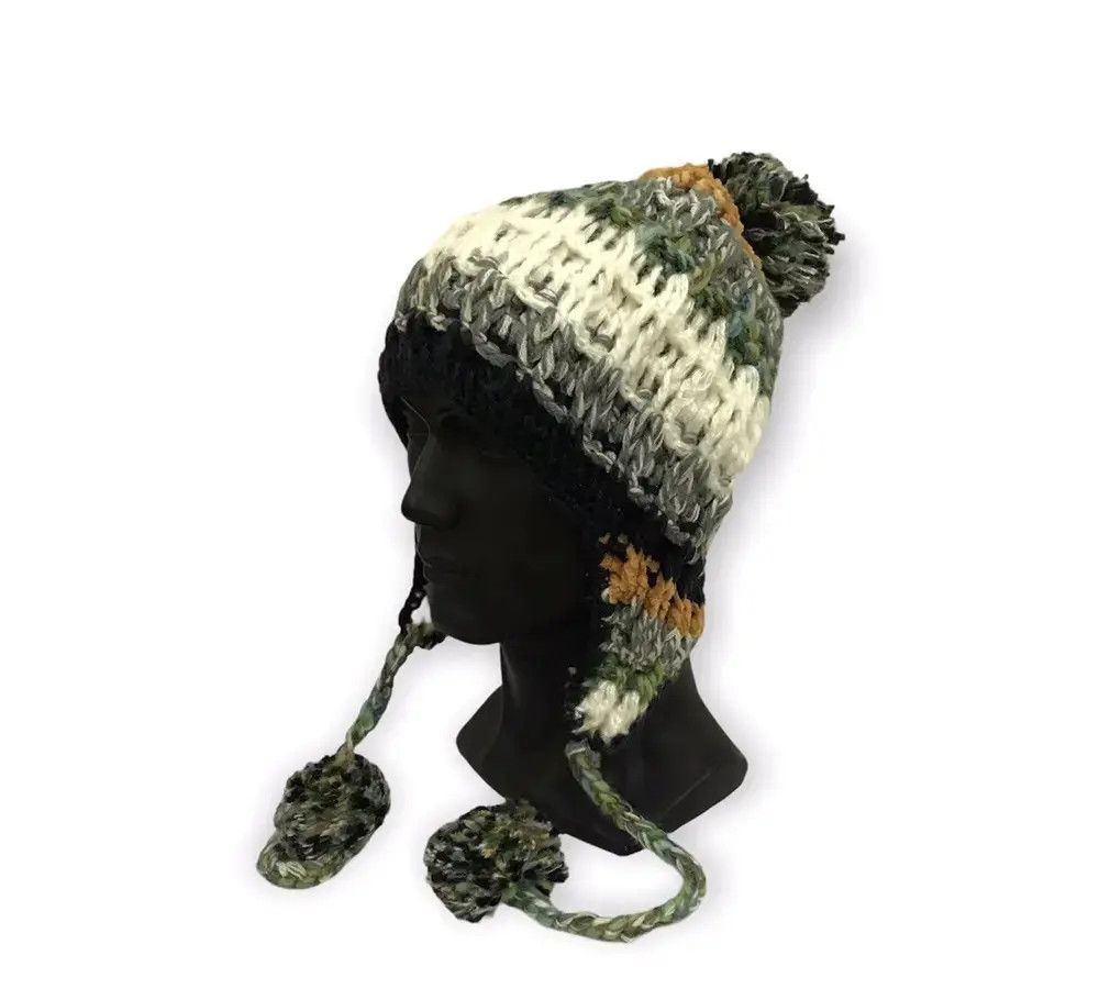 Japanese Brand × Kapital × Vintage Rare Earflap Knit Japan Beanie Hat Size ONE SIZE - 1 Thumbnail