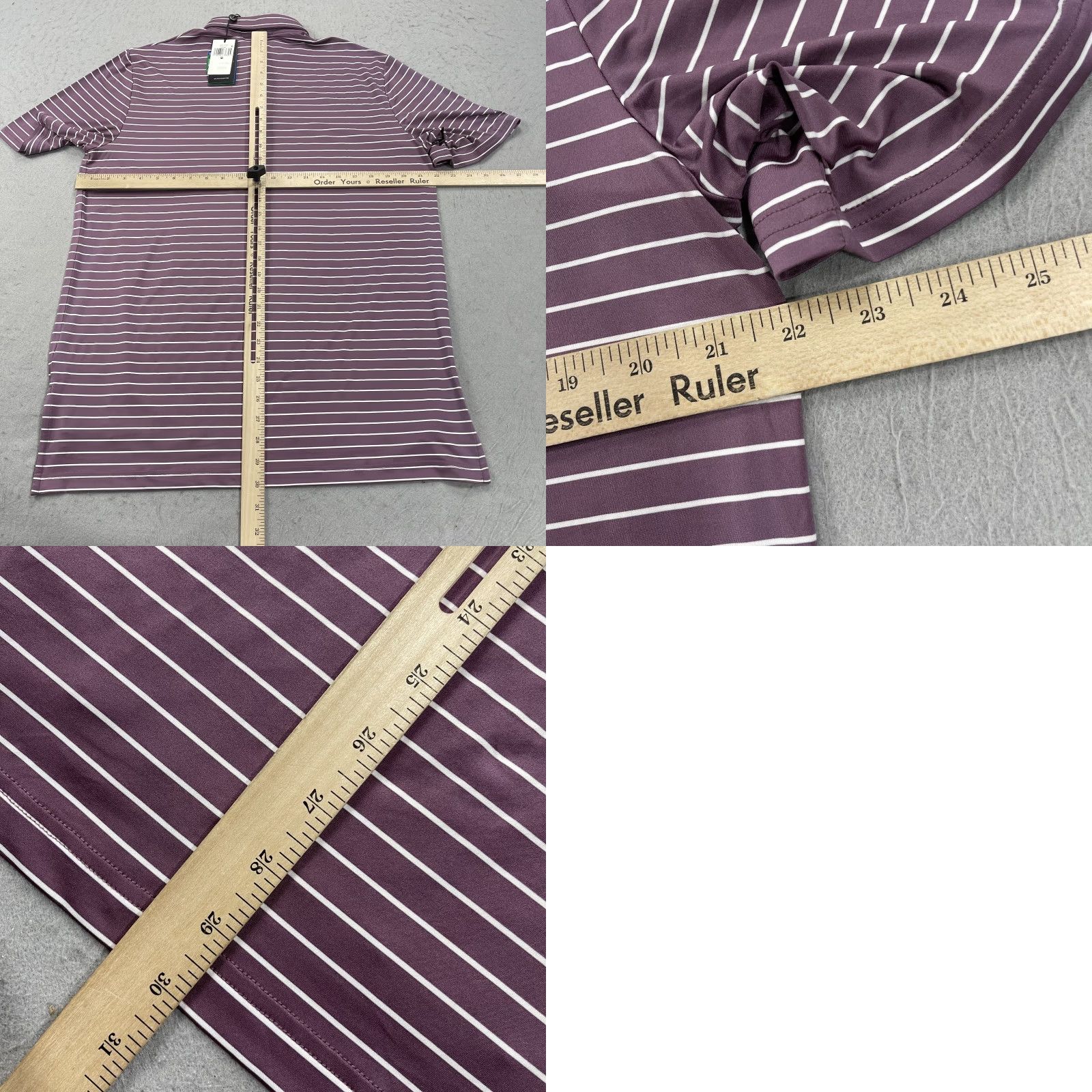 RLX Ralph Lauren RLX Ralph Lauren Polo Shirt Mens M Purple Logo Golf Striped Size US M / EU 48-50 / 2 - 8 Thumbnail