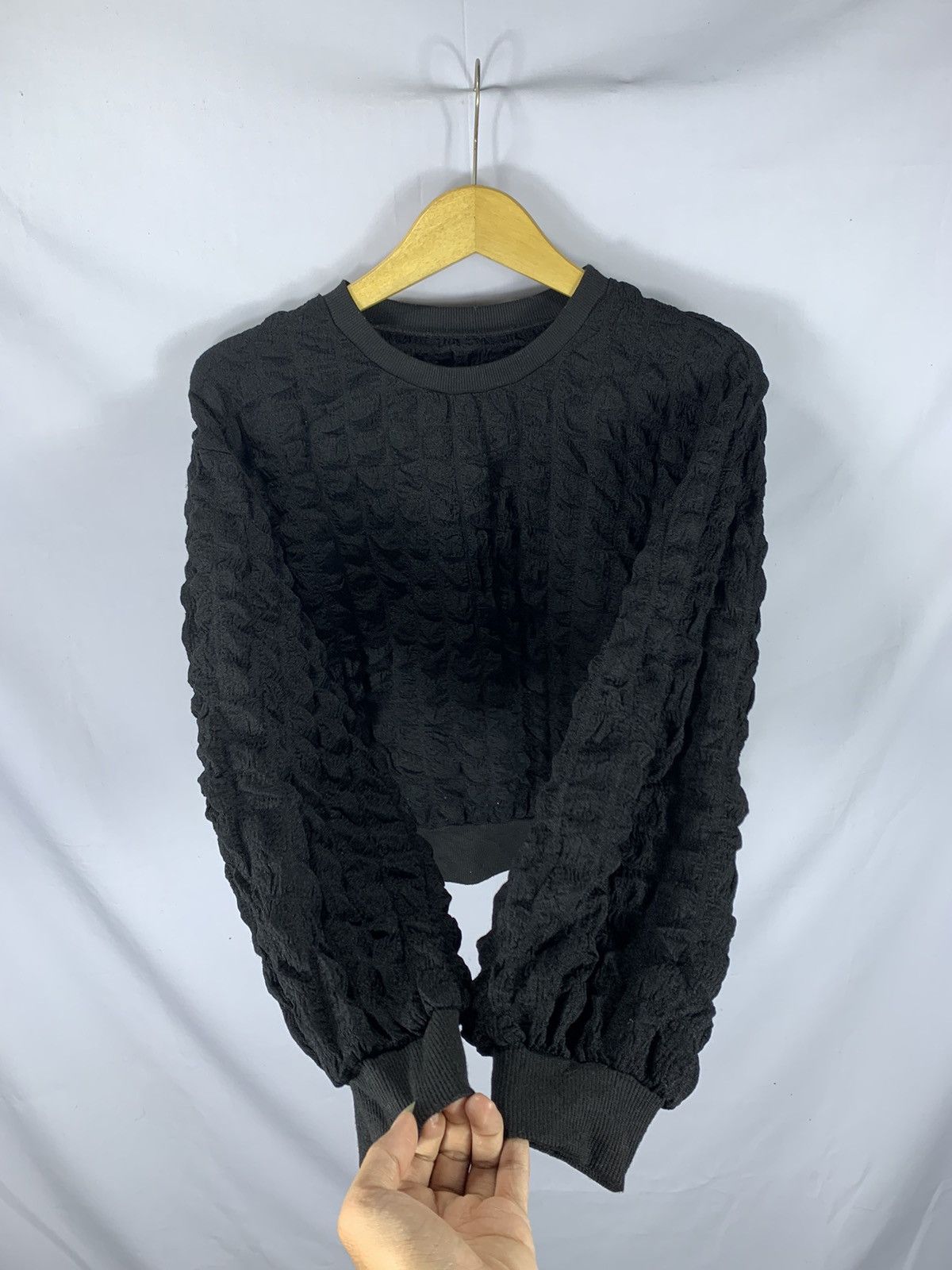 Issey Miyake Rave Wear Spider Shibori Style Cropet Shirt Top Size US M / EU 48-50 / 2 - 4 Thumbnail