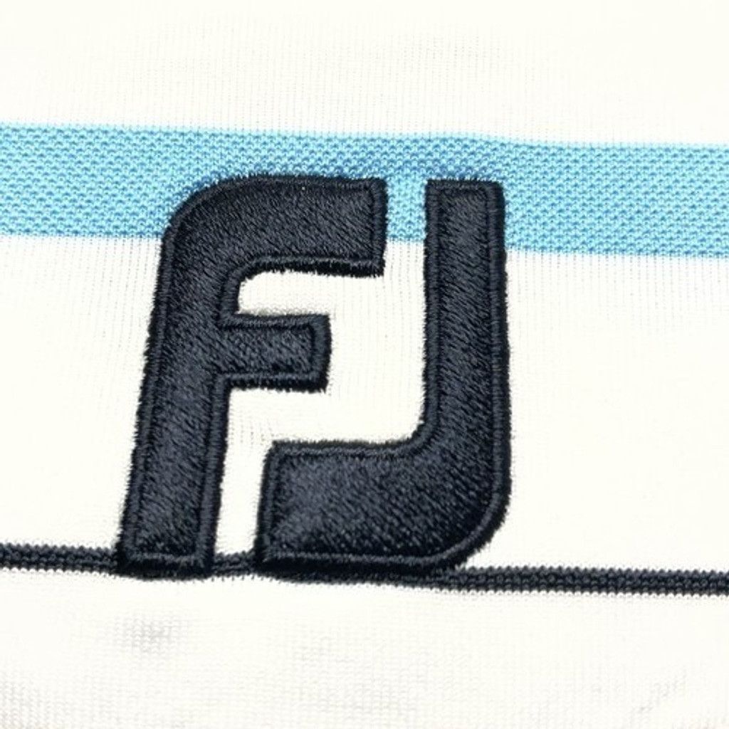 Footjoy FootJoy White/Blue Striped Performance Golf Polo Shirt Men M Size US M / EU 48-50 / 2 - 4 Thumbnail