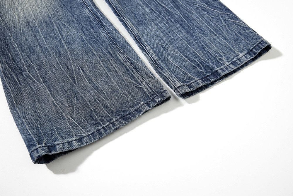 Vintage American high street retro distressed flared jeans Size US 32 / EU 48 - 3 Thumbnail
