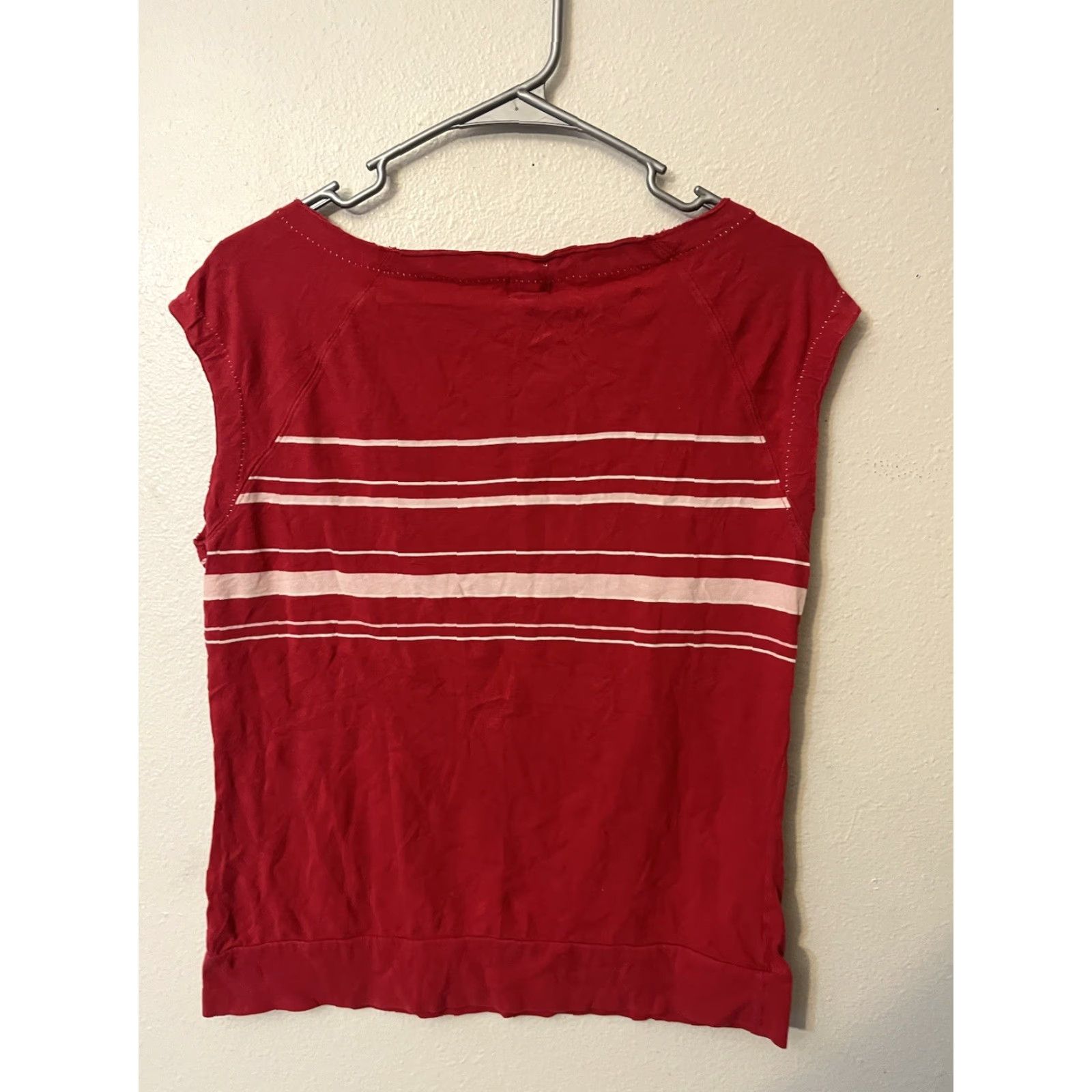 American Eagle Outfitters AMERICAN EAGLE OUTFITTERS Blouse Shirt Women Red Sleeveless Large Size L / US 10 / IT 46 - 3 Thumbnail