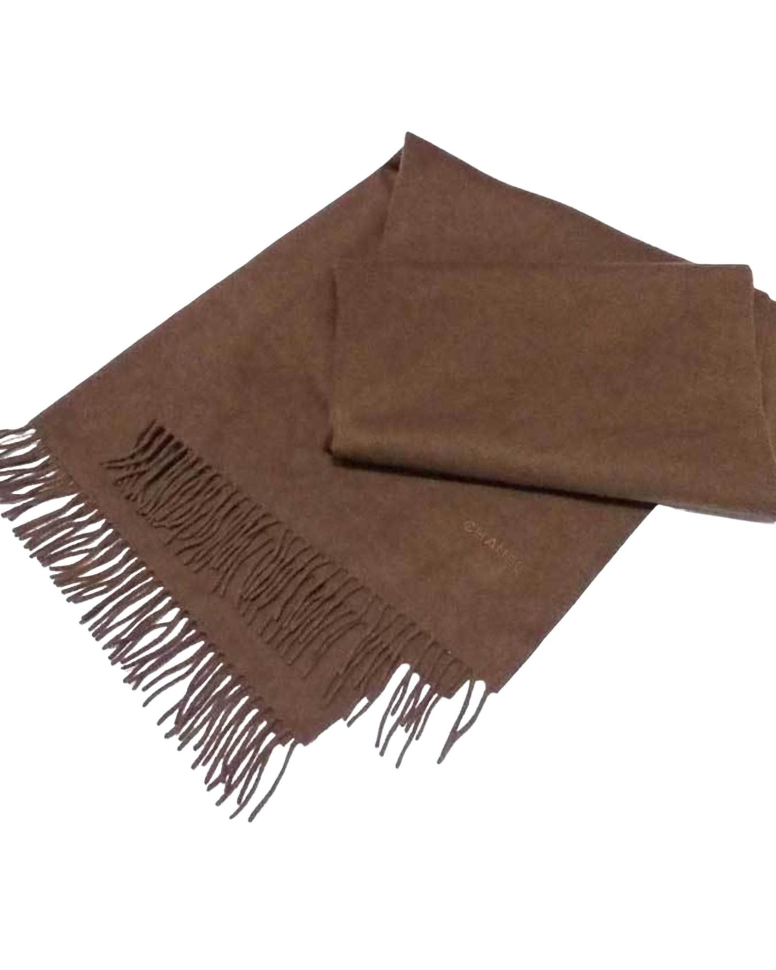 image of Luxurious Cashmere Stole By Chanel in Brown, Women's