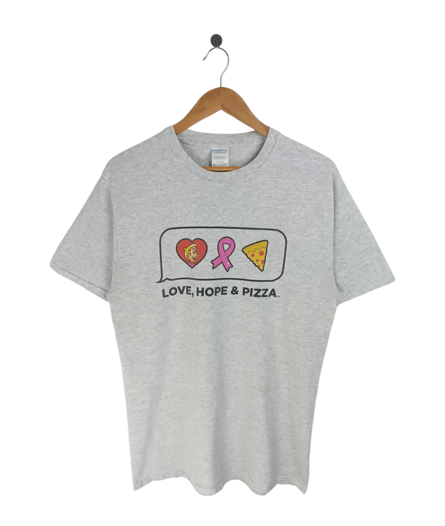 Vintage VINTAGE LOVE, HOPE & PIZZA HUMOR FUNNY ADULT TEE Size US M / EU 48-50 / 2 - 1 Thumbnail