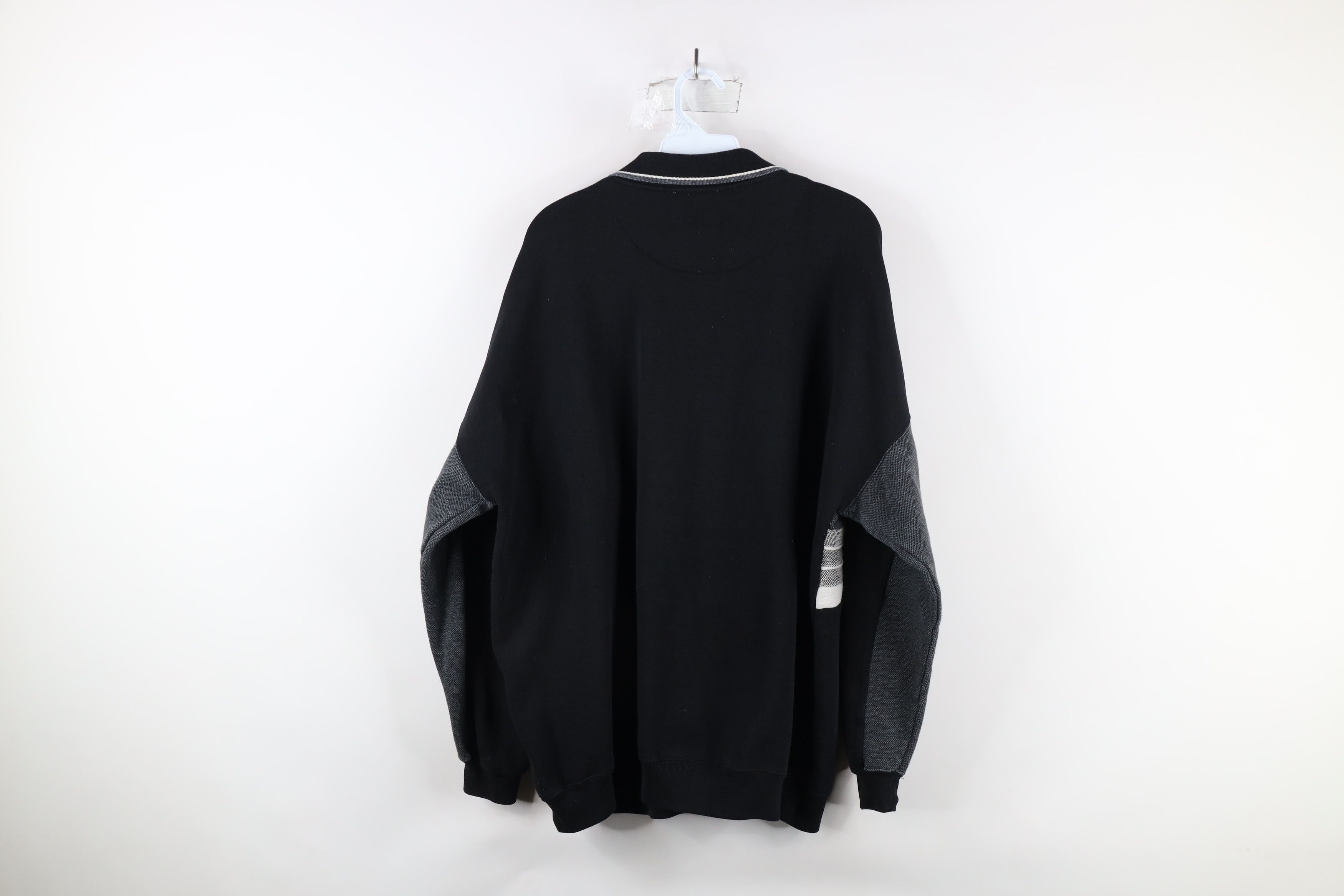 Vintage Vintage 90s Streetwear Block Collared Pullover Sweatshirt Size US XL / EU 56 / 4 - 6 Thumbnail