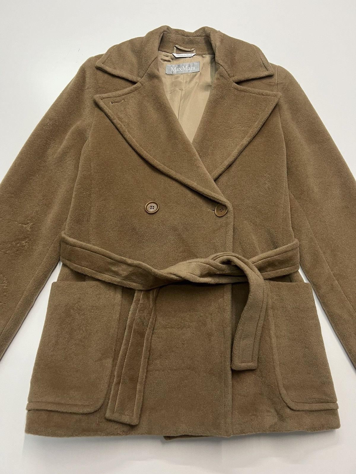 Max Mara 🔥MAXMARA DOUBLE BREAST COAT WITH BELT Size S / US 4 / IT 40 - 3 Thumbnail