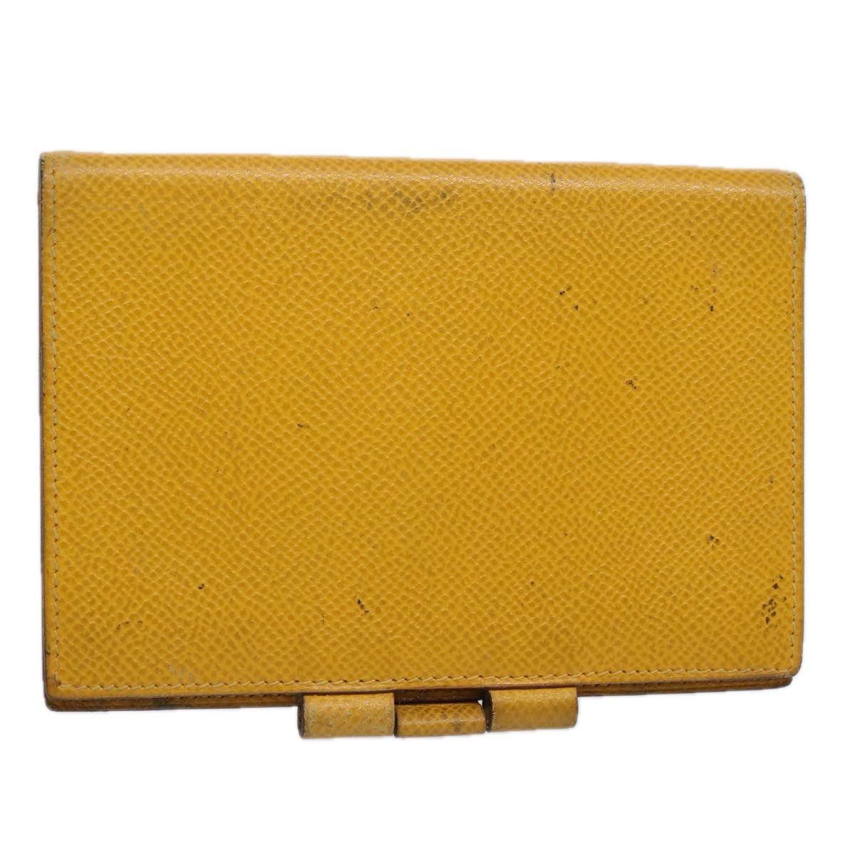 image of Hermes Agenda Day Planner Cover Leather Yellow Auth Bs10919, Women's