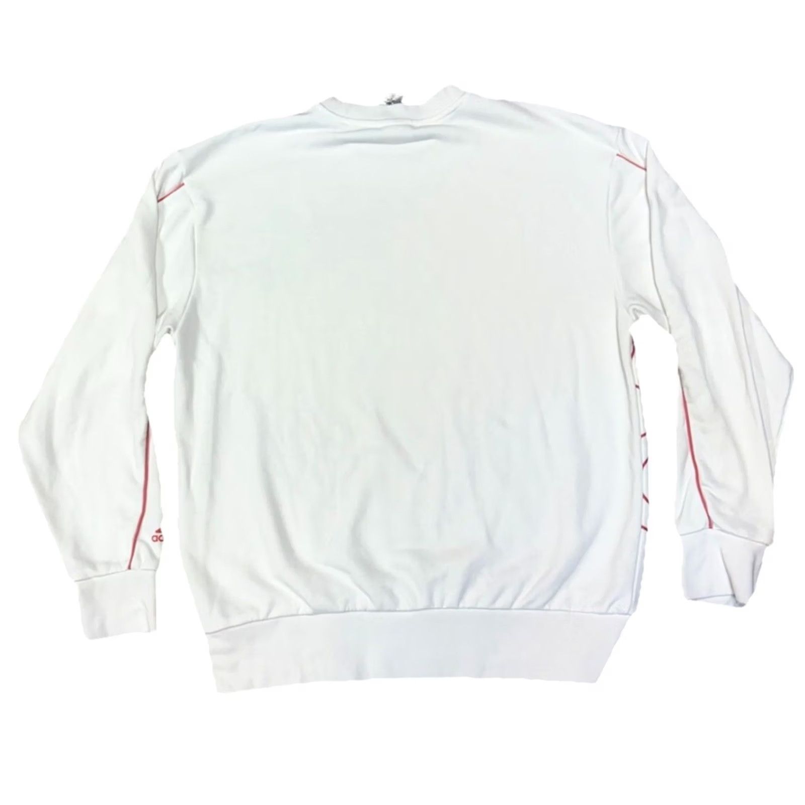 Adidas Adidas Sweatshirt Womens M White Big Logo Crewneck Pullover Athletic Shirt Style Regular Clothing Clothing Size M / US 6-8 / IT 42-44 - 2 Thumbnail
