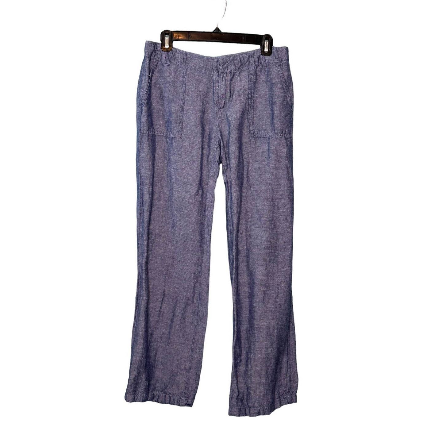 Tommy Hilfiger Tommy Hilfiger blue linen wide legs casual pants size 4 Size 27" / US 4 / IT 40 - 1 Thumbnail