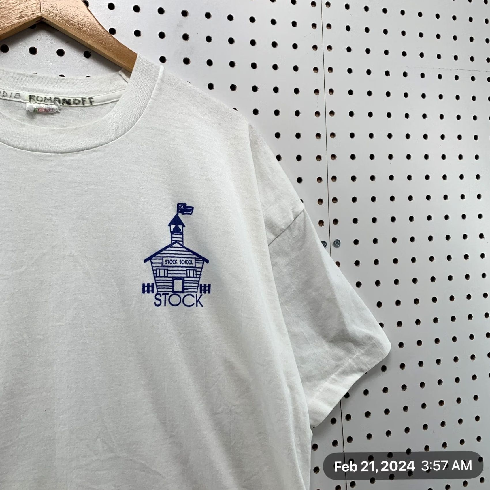 Fruit Of The Loom VINTAGE 90s Fruit of the Loom Shirt Mens 2XL White School Single Stitch Made USA Size US XXL / EU 58 / 5 - 7 Thumbnail