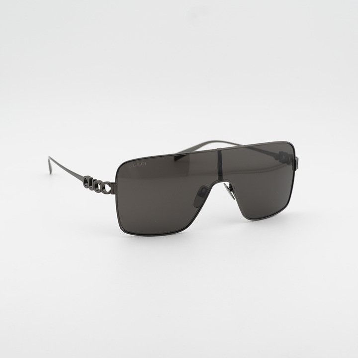 Gucci Gucci GG1936S 002 Sunglasses Gunmetal Grey Shield Frame Size ONE SIZE - 5 Thumbnail