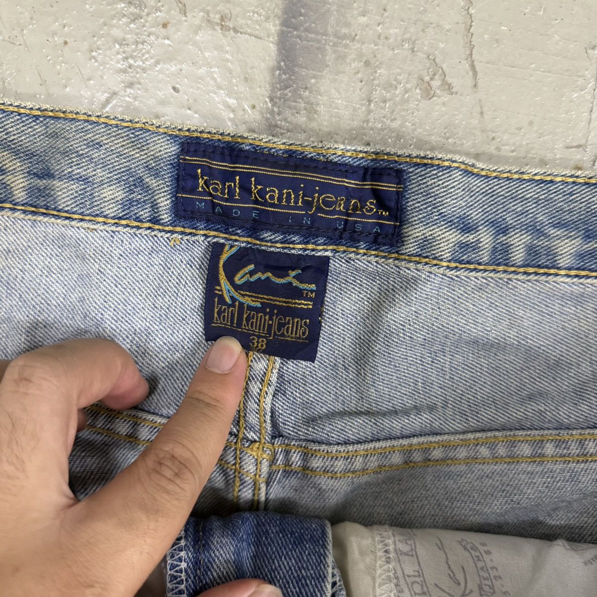 Karl Kani Vintage 90s Karl Kani Y2K Big Logo Baggy Rap Denim Jeans Size US 38 / EU 54 - 7 Thumbnail