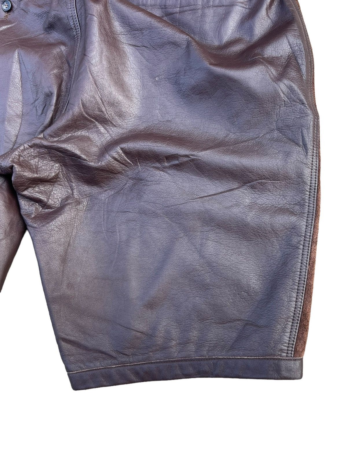 Leather Vintage KNOT Japan Hybrid Suede Calf Leather Short Pant Size US 31 - 15 Thumbnail