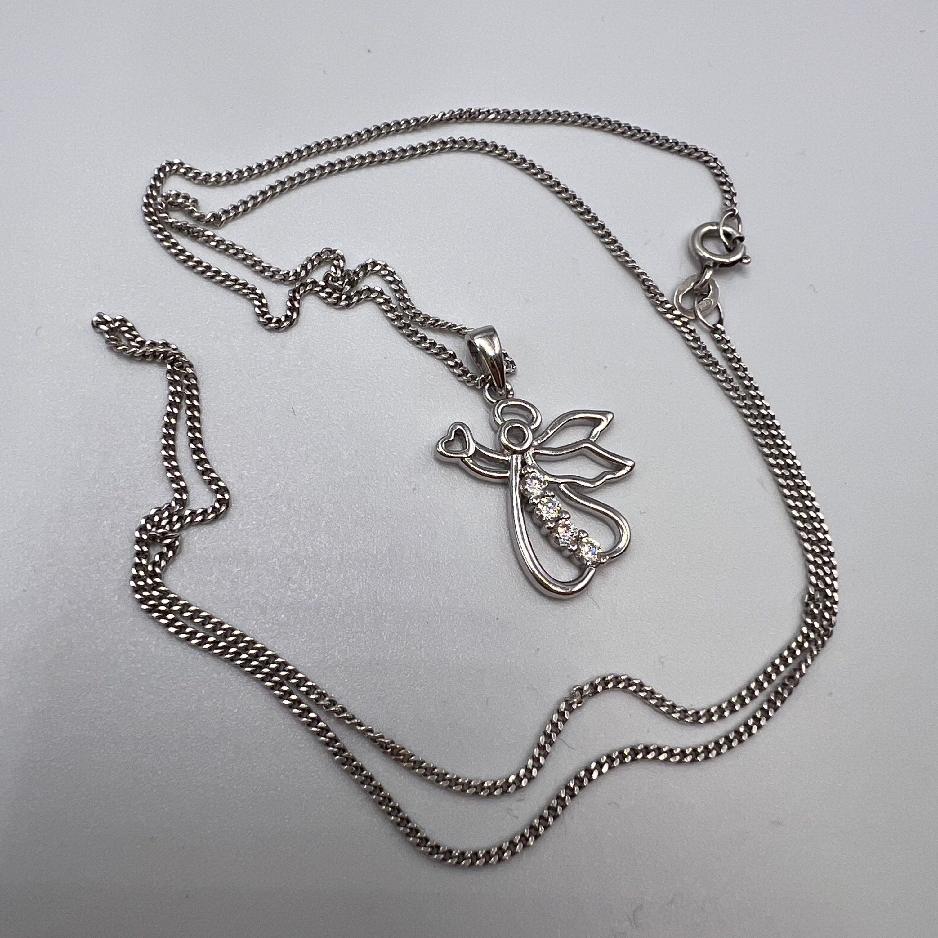 Vintage Unique Pendant Chain Sterling Silver 925 Jewelry