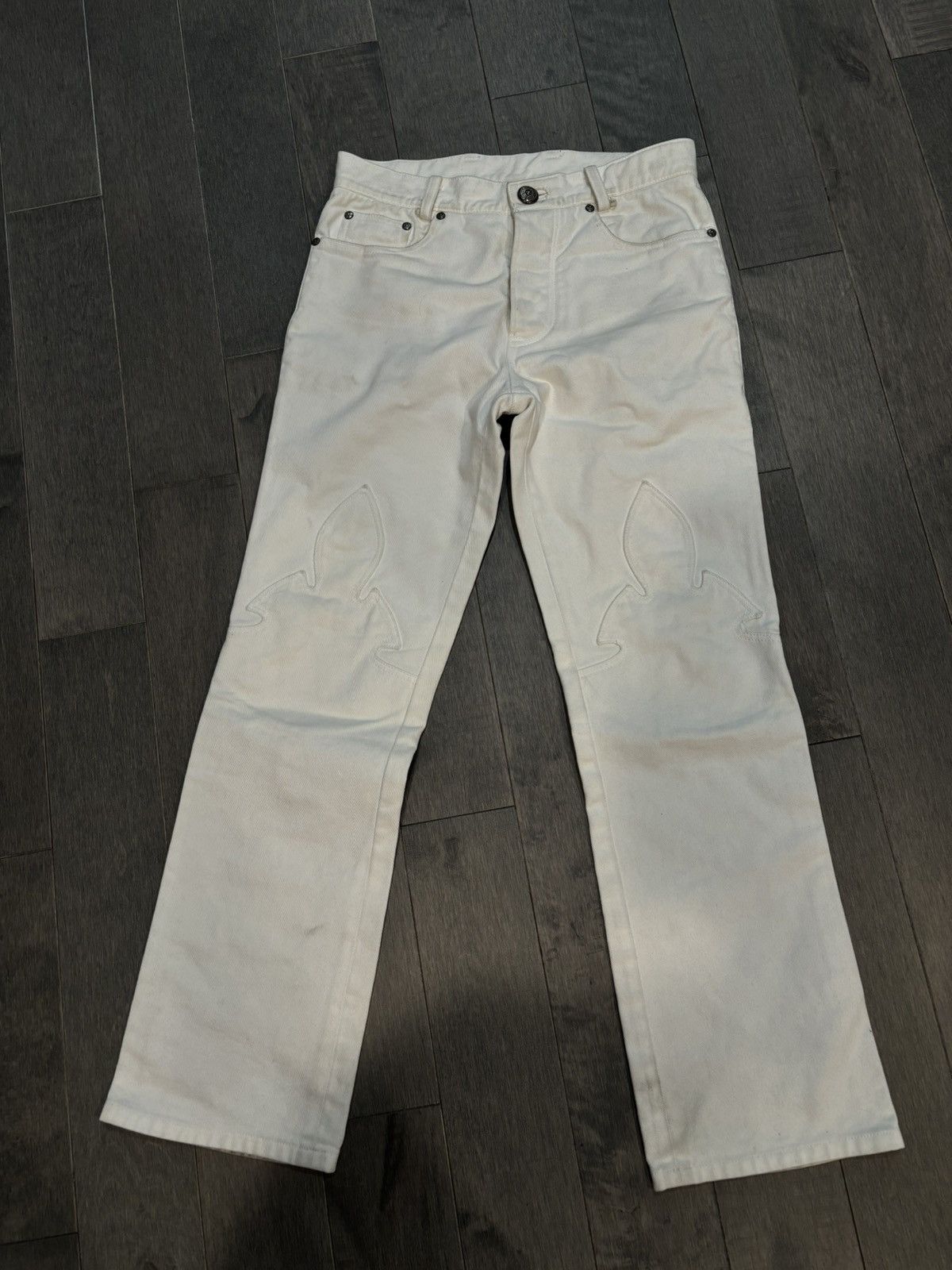 Chrome Hearts Chrome hearts white flare pants 30 Size US 30 / EU 46 - 1 Thumbnail