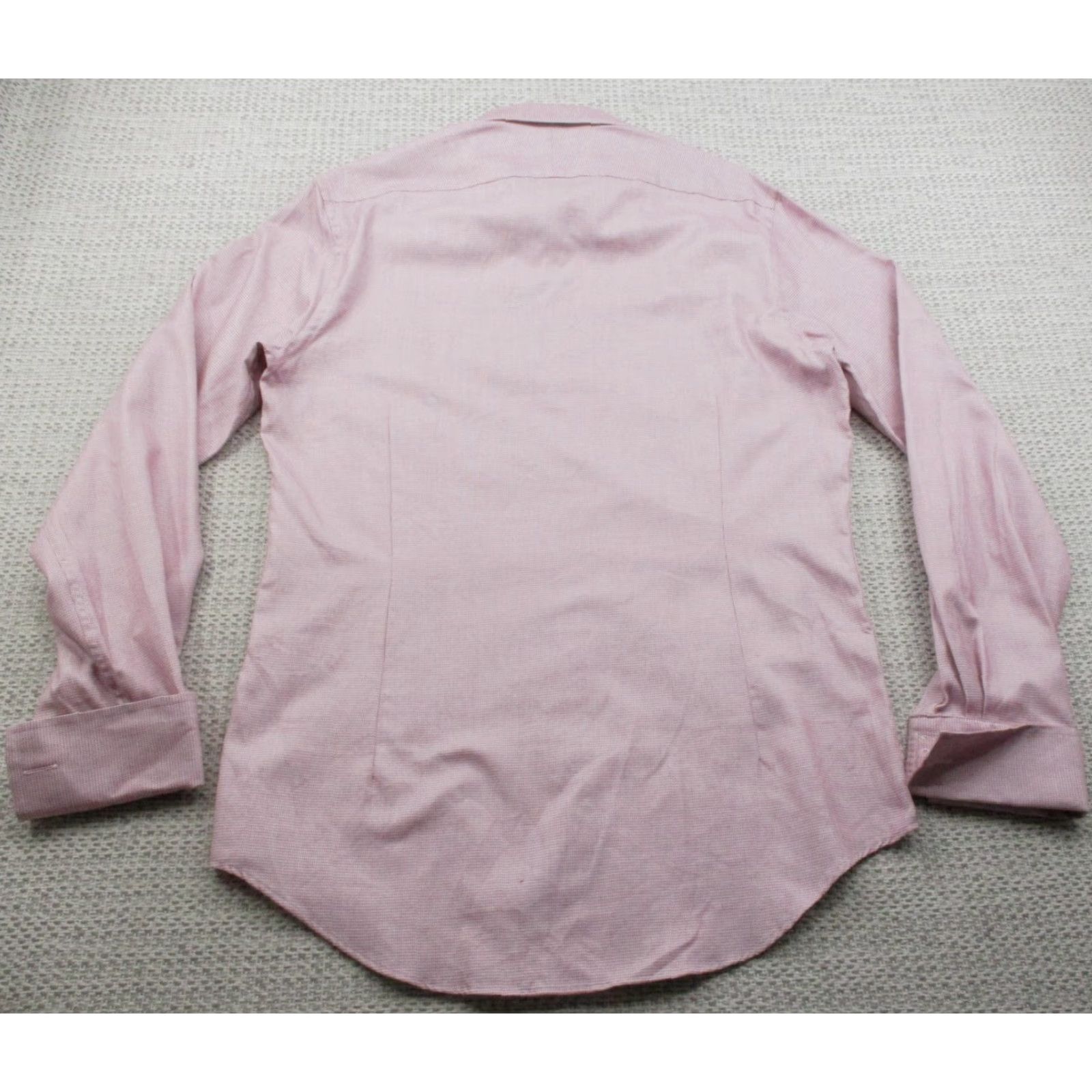 Charles Tyrwhitt Charles Tyrwhitt Shirt Mens 16 36 Extra Slim Fit Dress Button Up French Cuffs Pink Check Cotton 100% Business Formal Casual Mens Size 42R - 5 Thumbnail