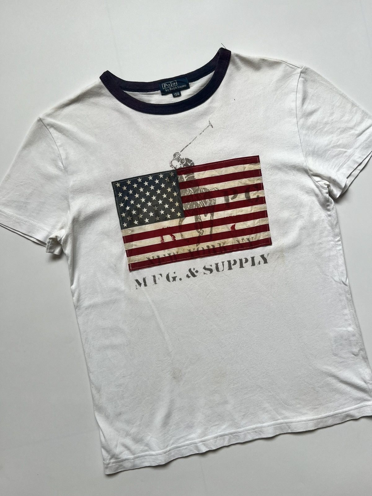 Polo Ralph Lauren × Vintage Polo Ralph Lauren Usa Flag Vintage Tshirt Size US S / EU 44-46 / 1 - 3 Thumbnail