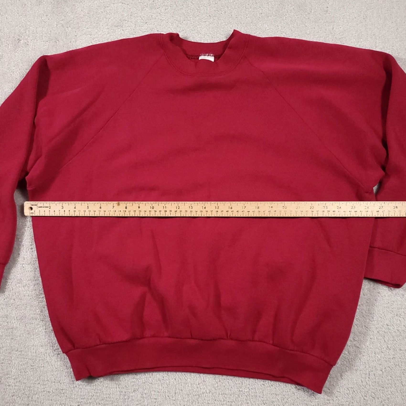 Fruit Of The Loom VINTAGE Fruit of the Loom Sweatshirt Crew Neck Long Sleeve XL Mens Pink USA Grunge 90s Fleecewear Raglan Sleeves Size US XL / EU 56 / 4 - 6 Thumbnail