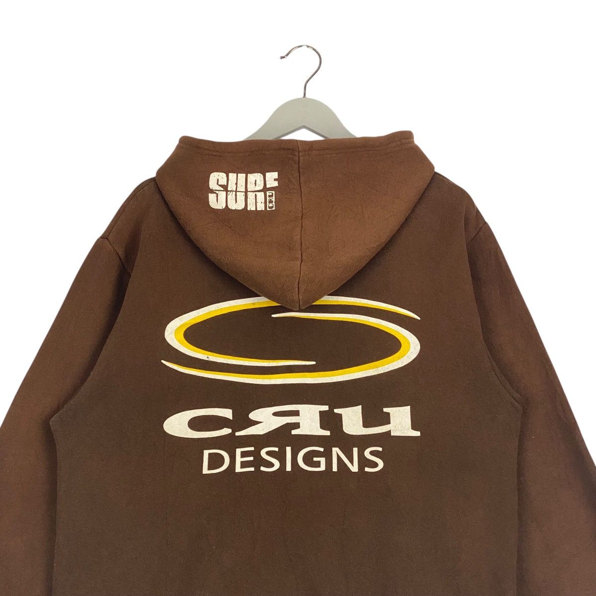 Designer × Vintage Vintage Cru Hoodie Sweater Embroidery Brown Size US M / EU 48-50 / 2 - 11 Thumbnail