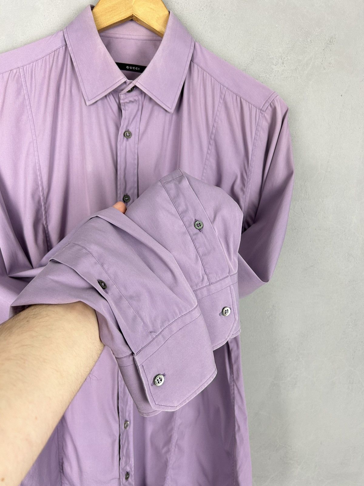 Gucci Gucci Slim Fit Dress Shirt 41/16 Italy Mens Cotton Size US M / EU 48-50 / 2 - 4 Thumbnail