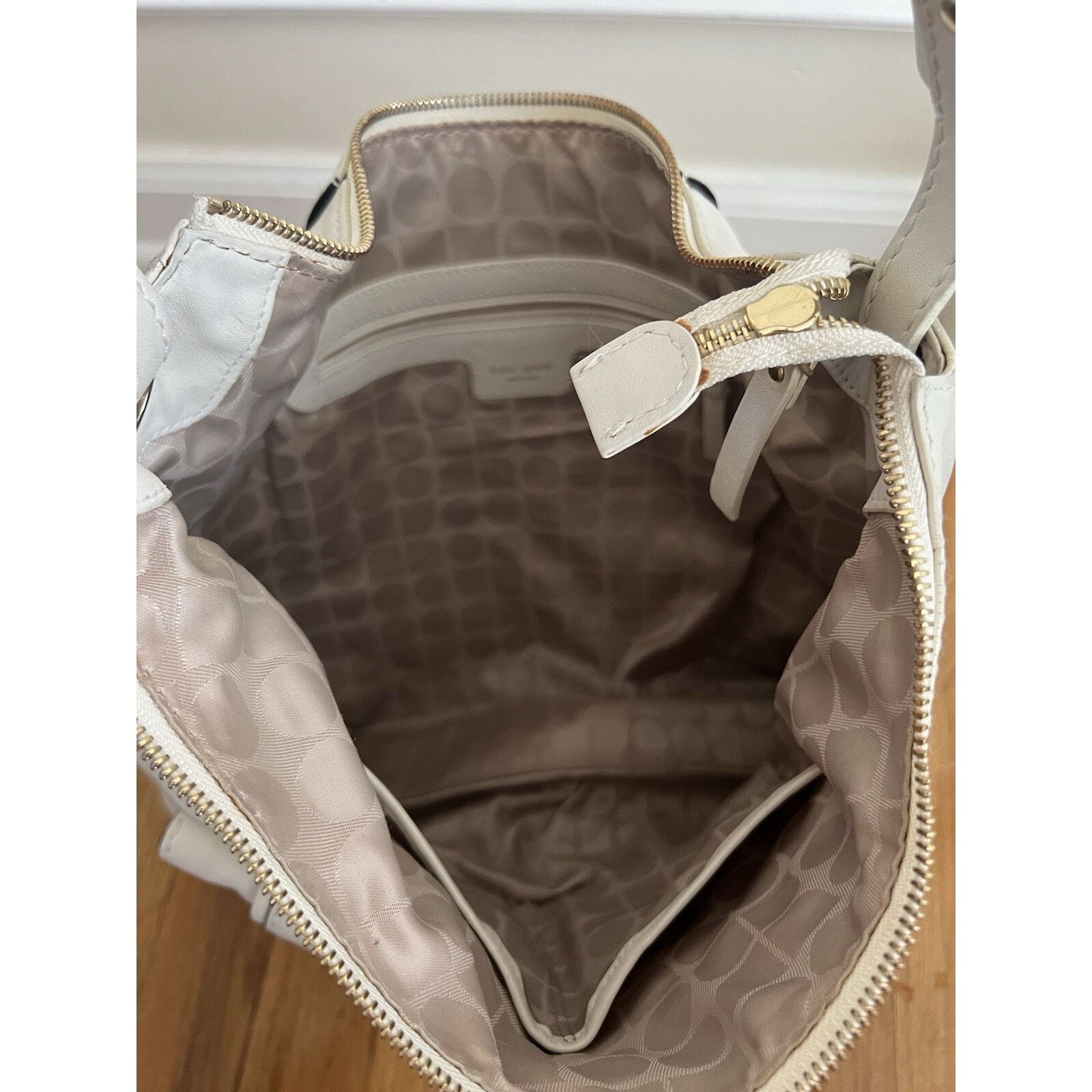Kate Spade Kate Spade Hobo Tote Warm White ivory Leather B000490 Size ONE SIZE - 3 Thumbnail