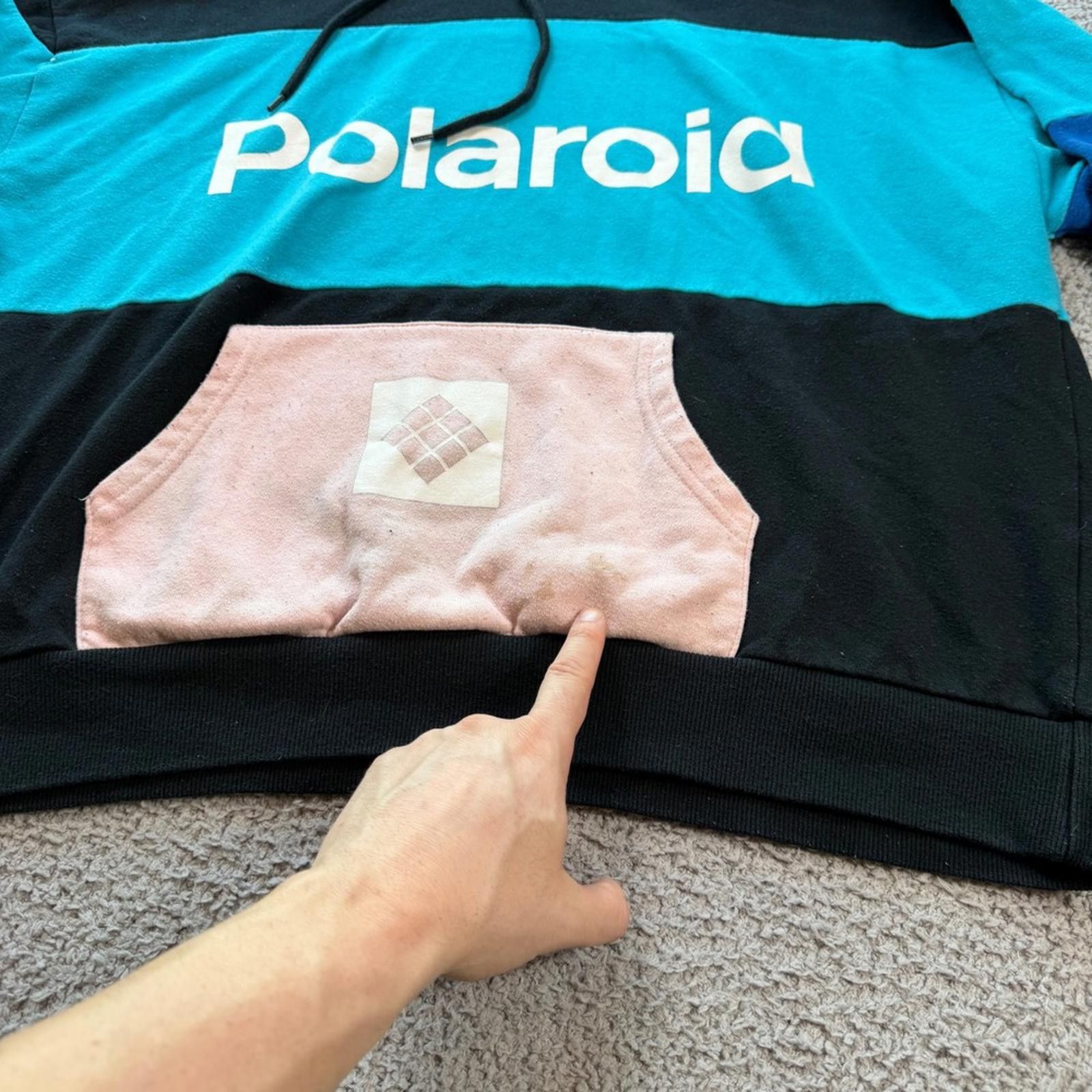 Polaroid Polaroid Colorblock Hoodie Men XL Black Teal Blue Sweatshirt Size US XL / EU 56 / 4 - 5 Thumbnail
