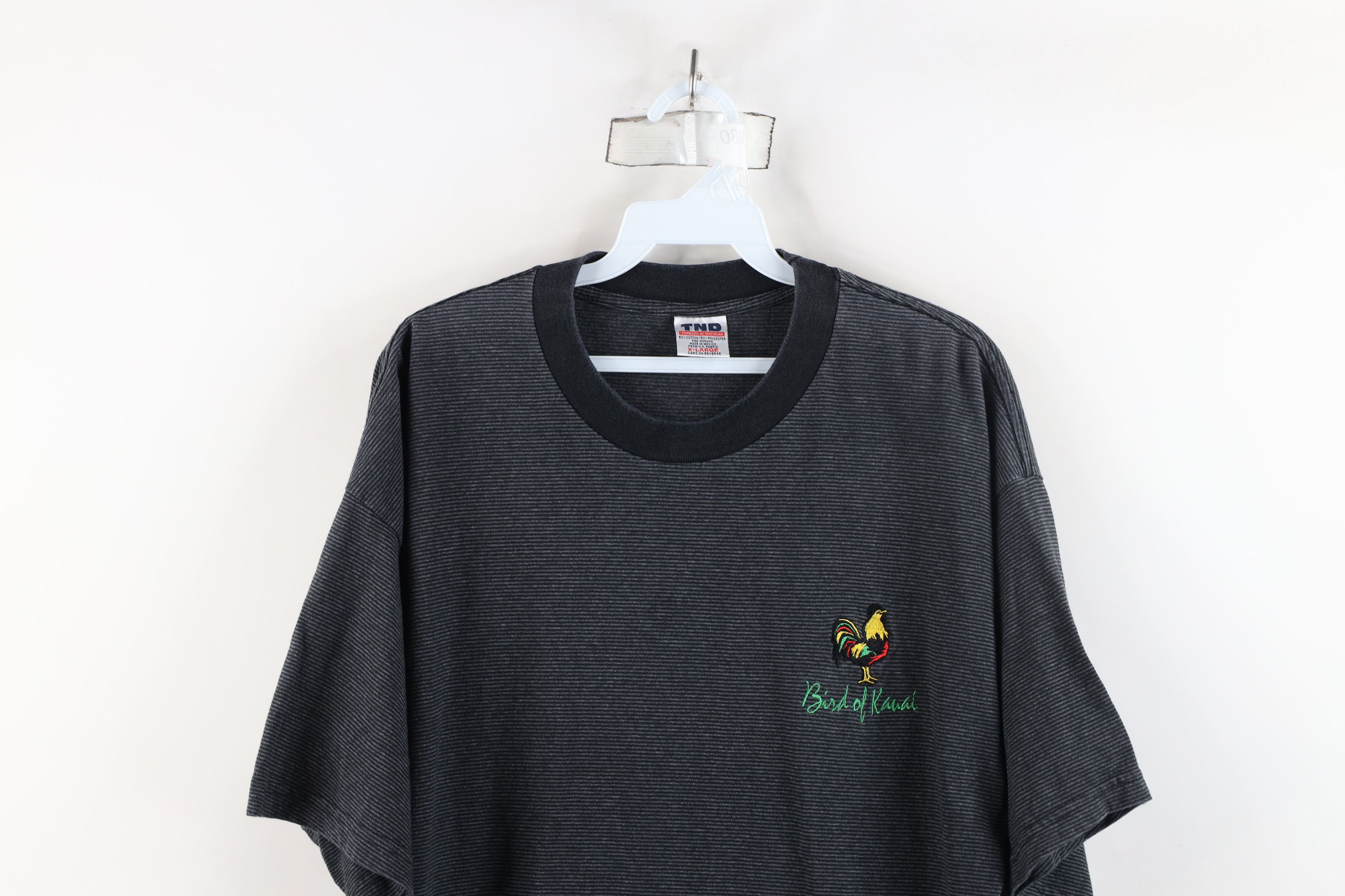 Vintage Vintage 90s Streetwear Striped Bird of Kauai Chicken T-Shirt Size US XL / EU 56 / 4 - 2 Thumbnail