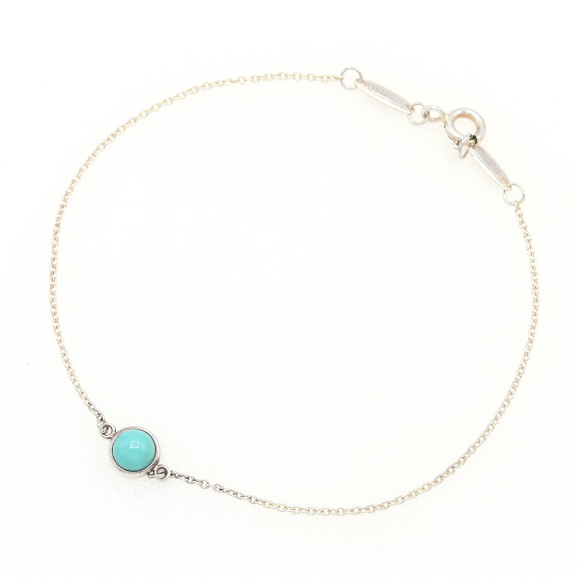 Tiffany & Co. Tiffany & Co. Elsa Peretti By the Yard Sterling Silver 925 Turquoise Chain Bracelet for Women Size ONE SIZE - 1 Thumbnail
