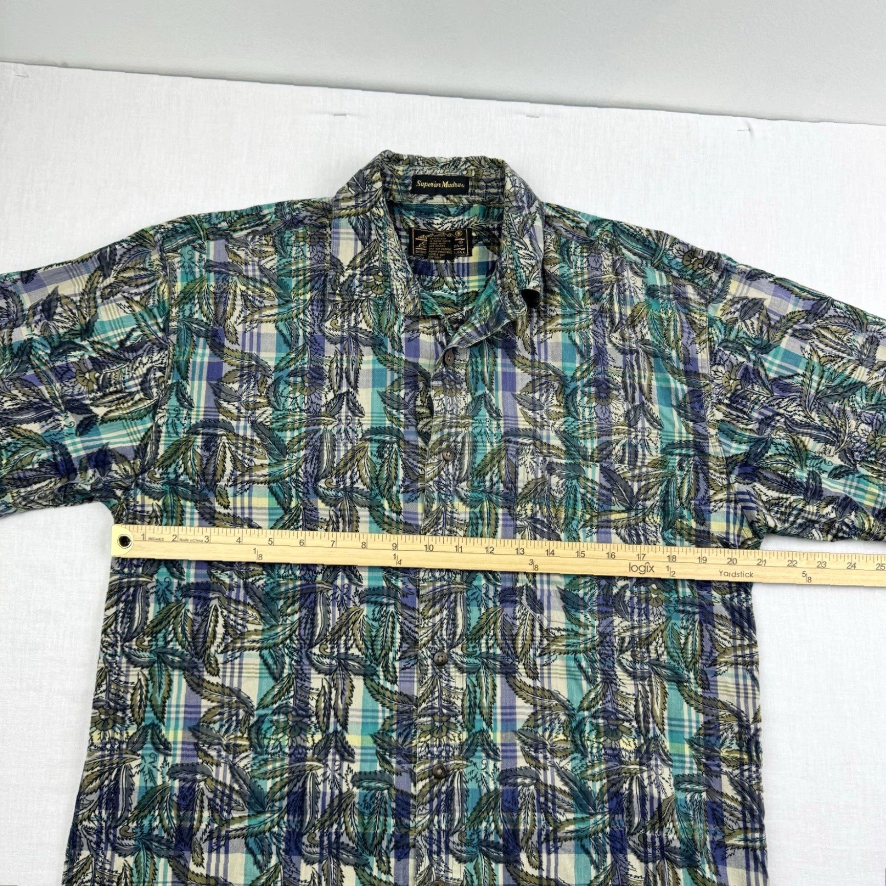 Eddie Bauer VINTAGE Eddie Bauer Plaid Button-Up Adult Medium Short Sleeve Hawaiian Green 90s Mens Size US M / EU 48-50 / 2 - 7 Thumbnail
