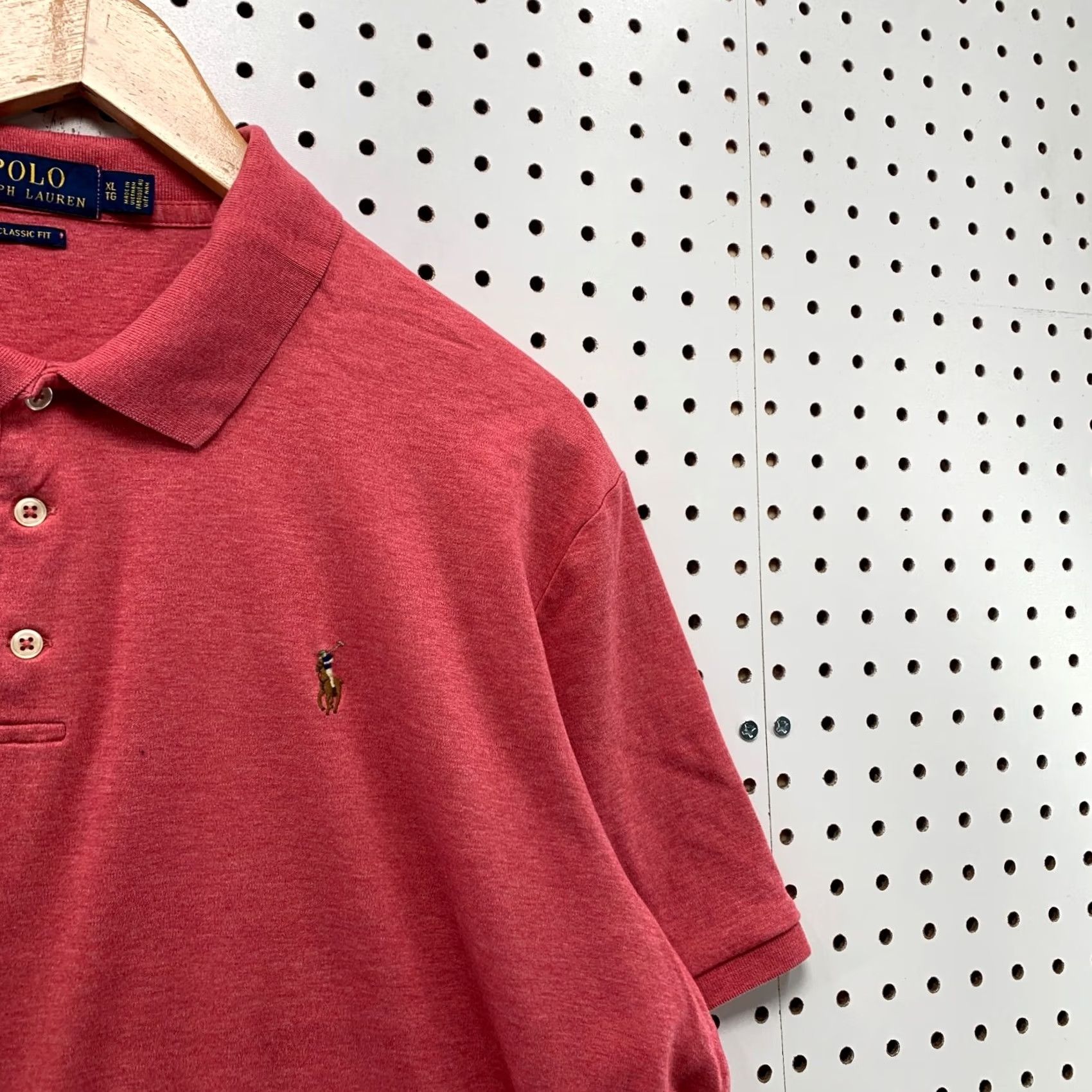 Polo Ralph Lauren Polo Ralph Lauren Shirt Mens XL CLassic Fit Red Collared Brown Pony 25.5X28 Size US XL / EU 56 / 4 - 7 Thumbnail