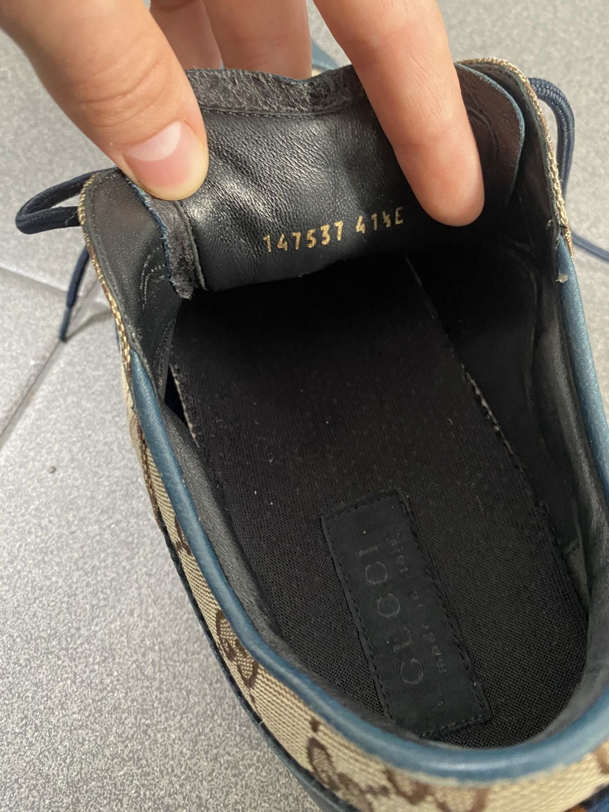 Gucci Vintage Gucci Low Top Sneakers Blue Leather Size US 8 / EU 41 - 6 Thumbnail