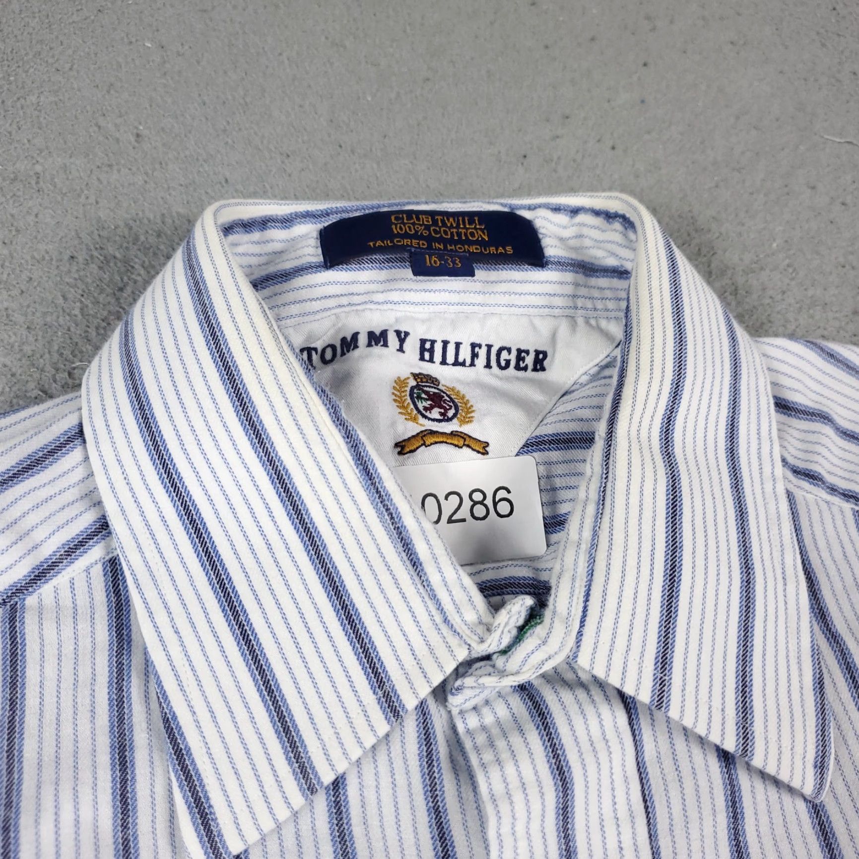 Tommy Hilfiger Tommy Hilfiger Shirt Men 16 Blue Dress Shirt Long Sleeve Button Up 100% Cotton Classic Mens Size 42R - 3 Thumbnail