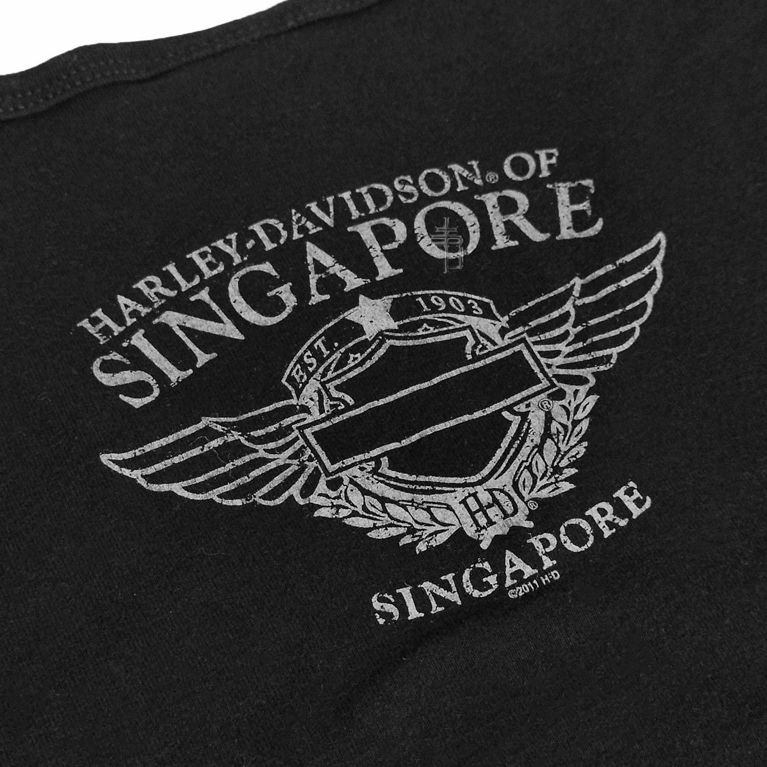 Harley Davidson Y2K Harley Davidson Petite Long Sleeve Tee Black Foil V-Neck Size M / US 6-8 / IT 42-44 - 5 Thumbnail