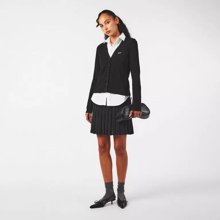 Off-White o1y1225 Logo Cardigan in Black Size XS / US 0-2 / IT 36-38 - 6 Thumbnail
