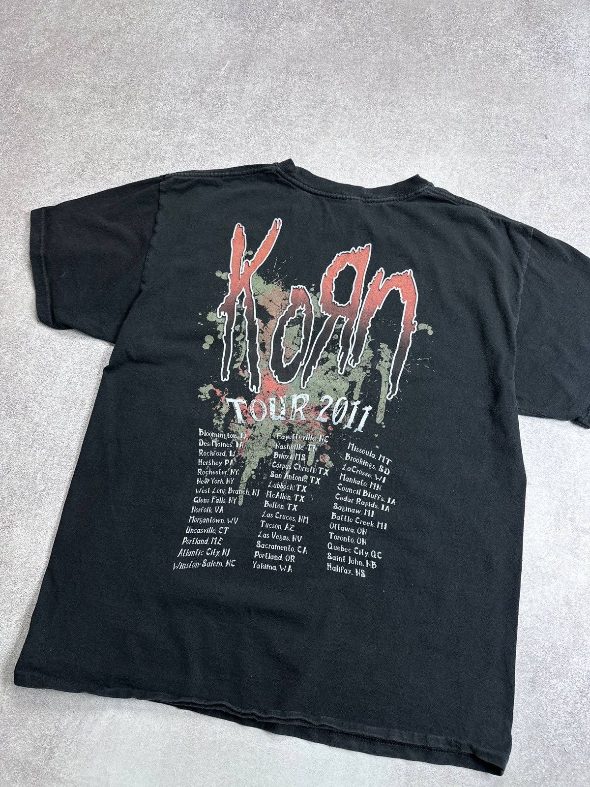 Band Tees Vintage 00s Korn Graphic Band T-shirt Rare L Size US L / EU 52-54 / 3 - 4 Thumbnail