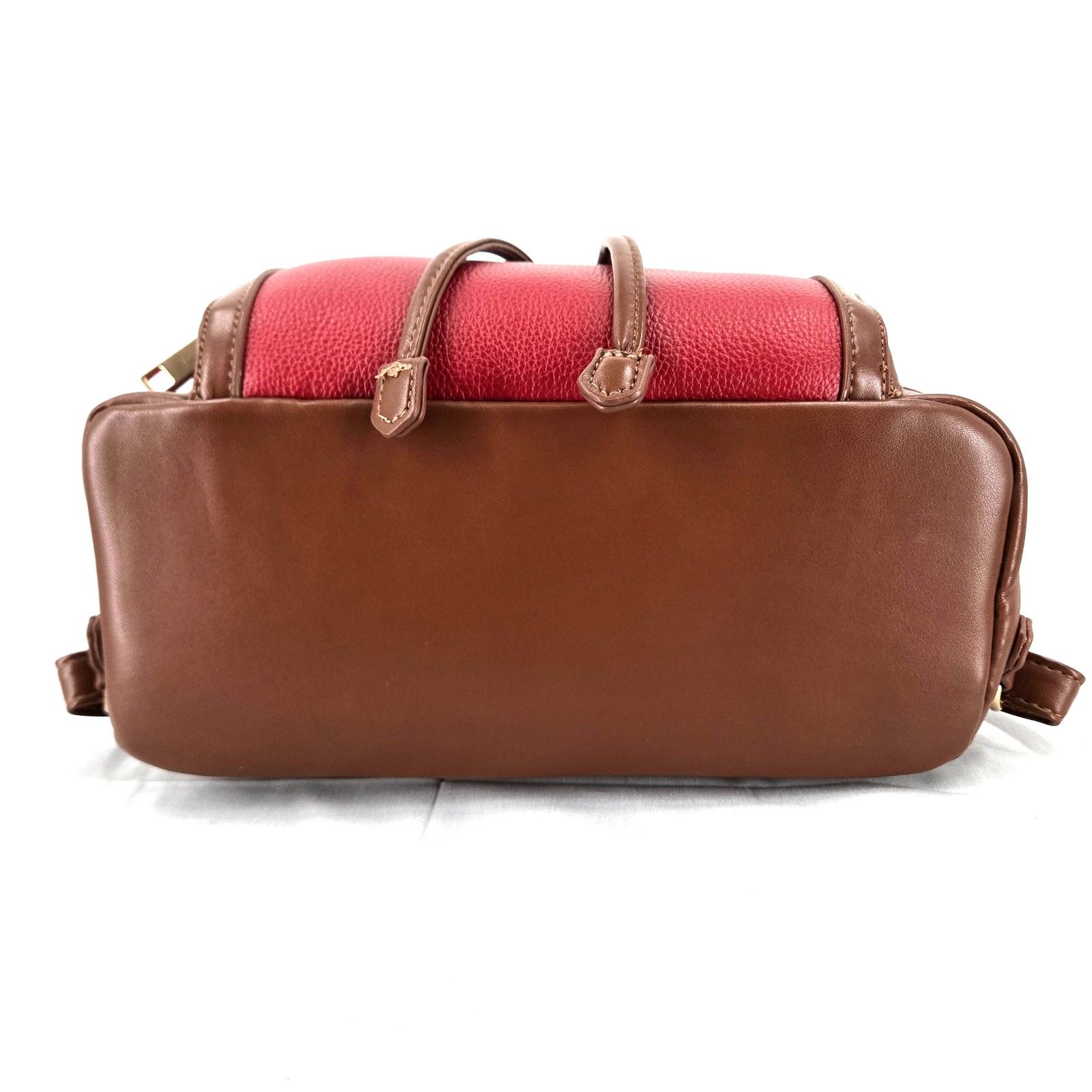 Walmart Time & Tru Gabriella Drawstring Backpack Persimmon/Chestnut Size ONE SIZE - 4 Thumbnail