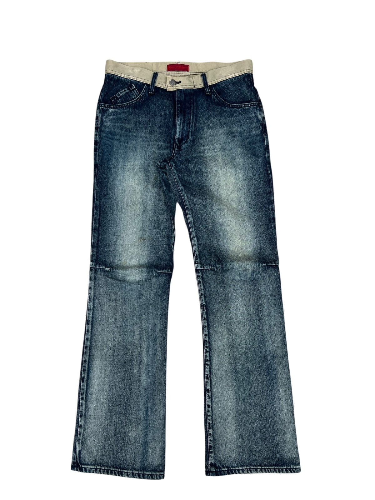 Edwin 2000s Edwin E-Function Mud Wash Fade Denim Bootcut Jeans Size US 32 / EU 48 - 1 Thumbnail