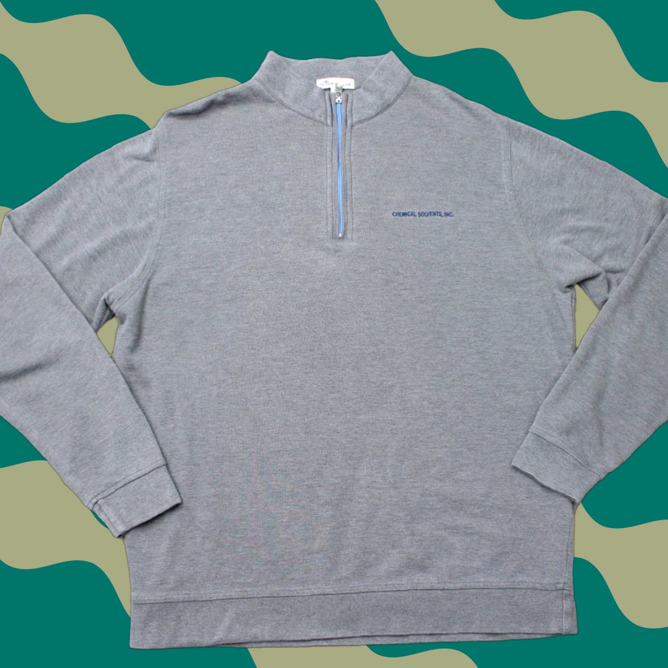 Peter Millar Peter Millar Sweatshirt Mens Large Gray 1/4 Zip Mock Neck Pullover L/S Sweater Size US L / EU 52-54 / 3 - 1 Thumbnail