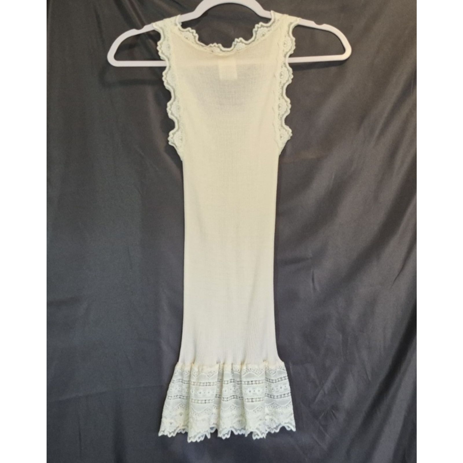Other New Rosemunde Long Tank Top Off White Lace Silk Blend M Size M / US 6-8 / IT 42-44 - 7 Thumbnail