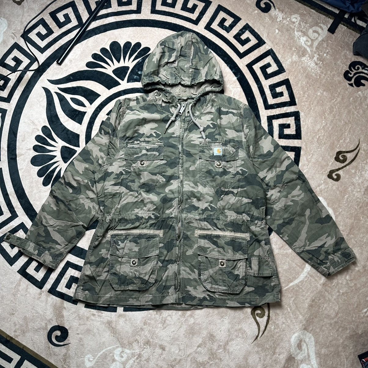 Carhartt Vintage Camouflage Carhartt Hooded Jacket Size US XL / EU 56 / 4 - 2 Thumbnail