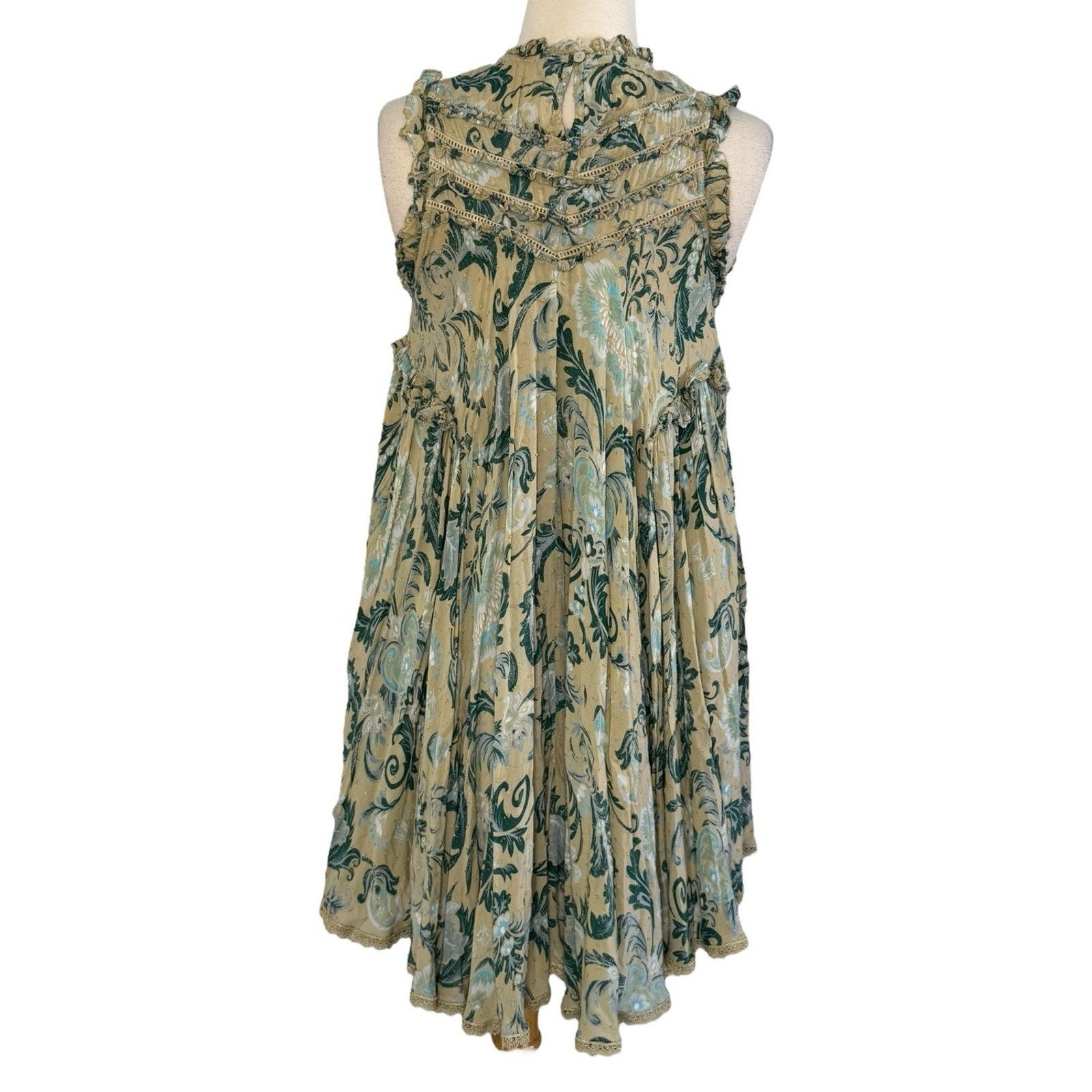 Spell SPELL & THE GYPSY Collective Aurora Tunic Dress Lace Trim XS Size XS / US 0-2 / IT 36-38 - 9 Thumbnail