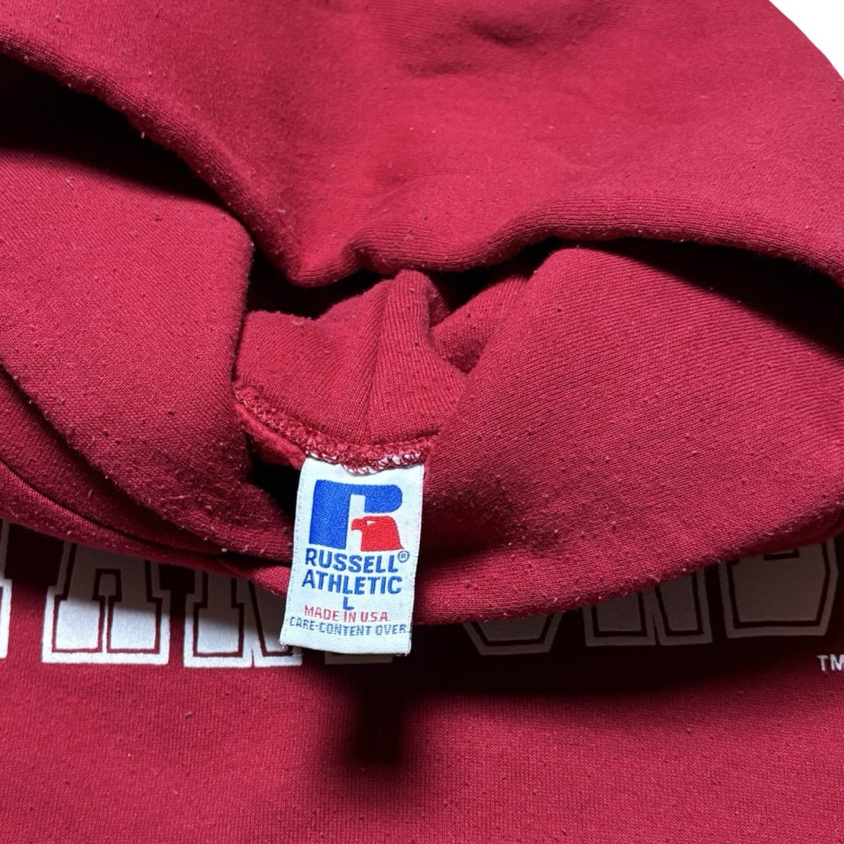 Russell Athletic Vintage Russell Athletics Stanford Hoodie Distressed USA L Size US L / EU 52-54 / 3 - 5 Thumbnail