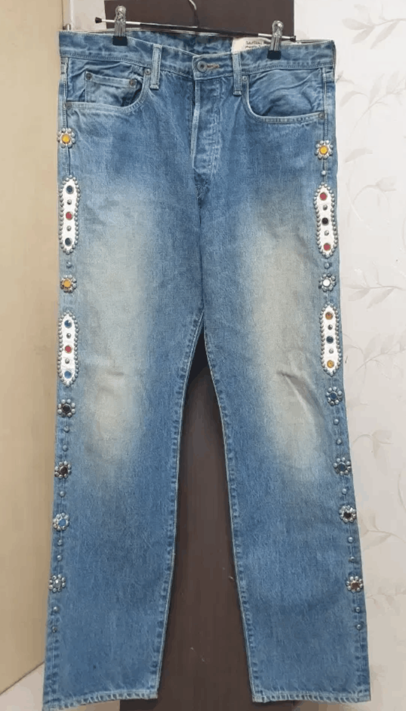Kapital KAPITAL 14oz black denim 5P Monkey CISCO Size US 34 / EU 50 - 1 Thumbnail