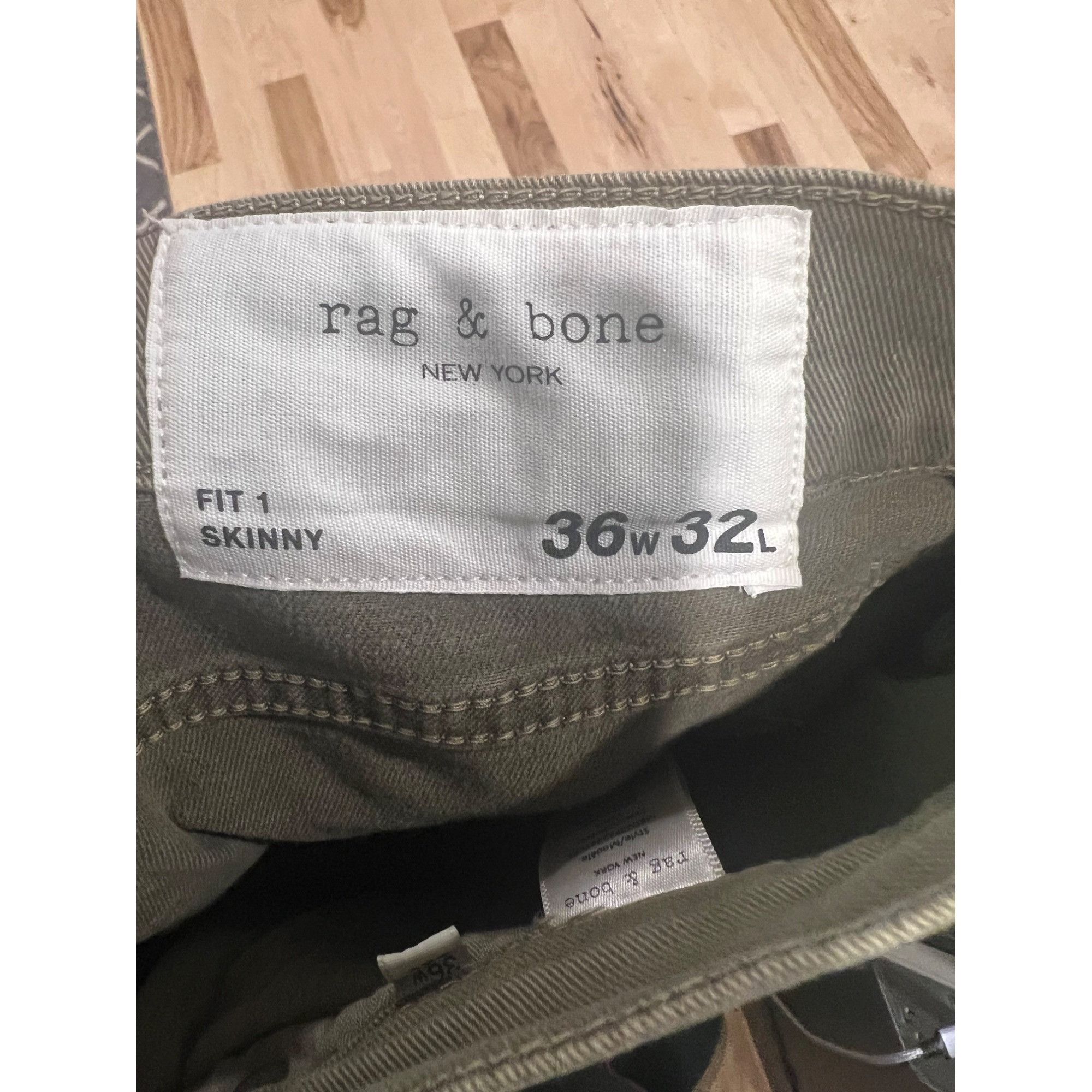 Rag & Bone Rag & Bone Mens Green Jeans - Size 36x32 Size US 36 / EU 52 - 4 Thumbnail